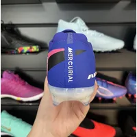 Chuteira Campo Nike Air Zoom Mercurial Vapor 16 Elite FG Azul, Branco e Rosa - Pronta Entrega - imagem 4