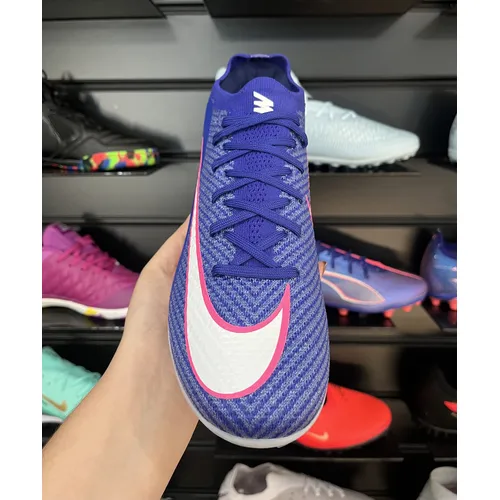 Chuteira Campo Nike Air Zoom Mercurial Vapor 16 Elite FG Azul, Branco e Rosa - Pronta Entrega