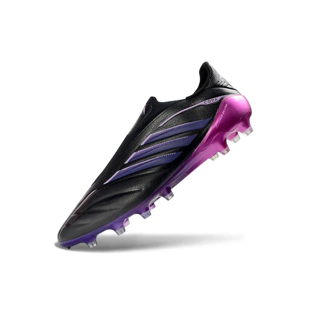 Chuteira Campo Adidas Copa Pure 4 Laceless Elite FG Preto e Roxo
