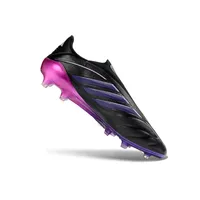Chuteira Campo Adidas Copa Pure 4 Laceless Elite FG Preto e Roxo - imagem 4