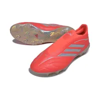 Chuteira Campo Adidas Copa Pure 4 Laceless Elite FG Laranja e Branco - imagem 6