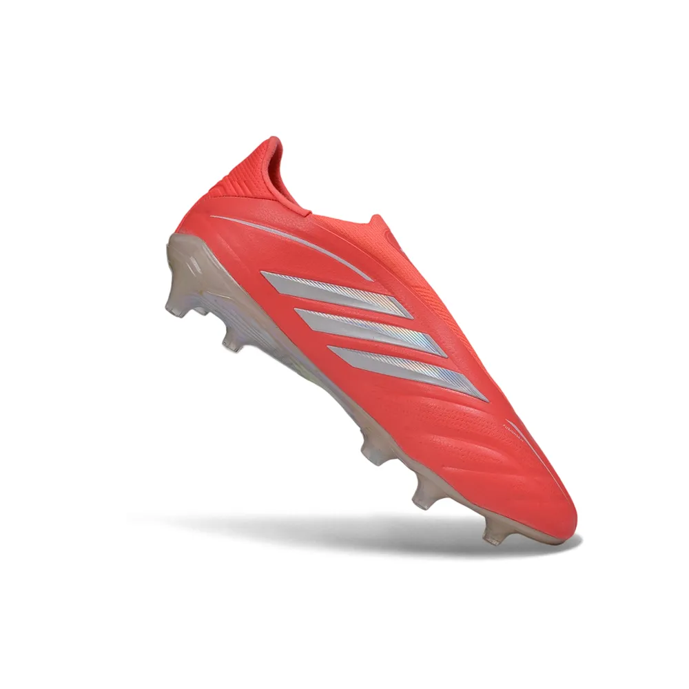 Chuteira Campo Adidas Copa Pure 4 Laceless Elite FG Laranja e Branco