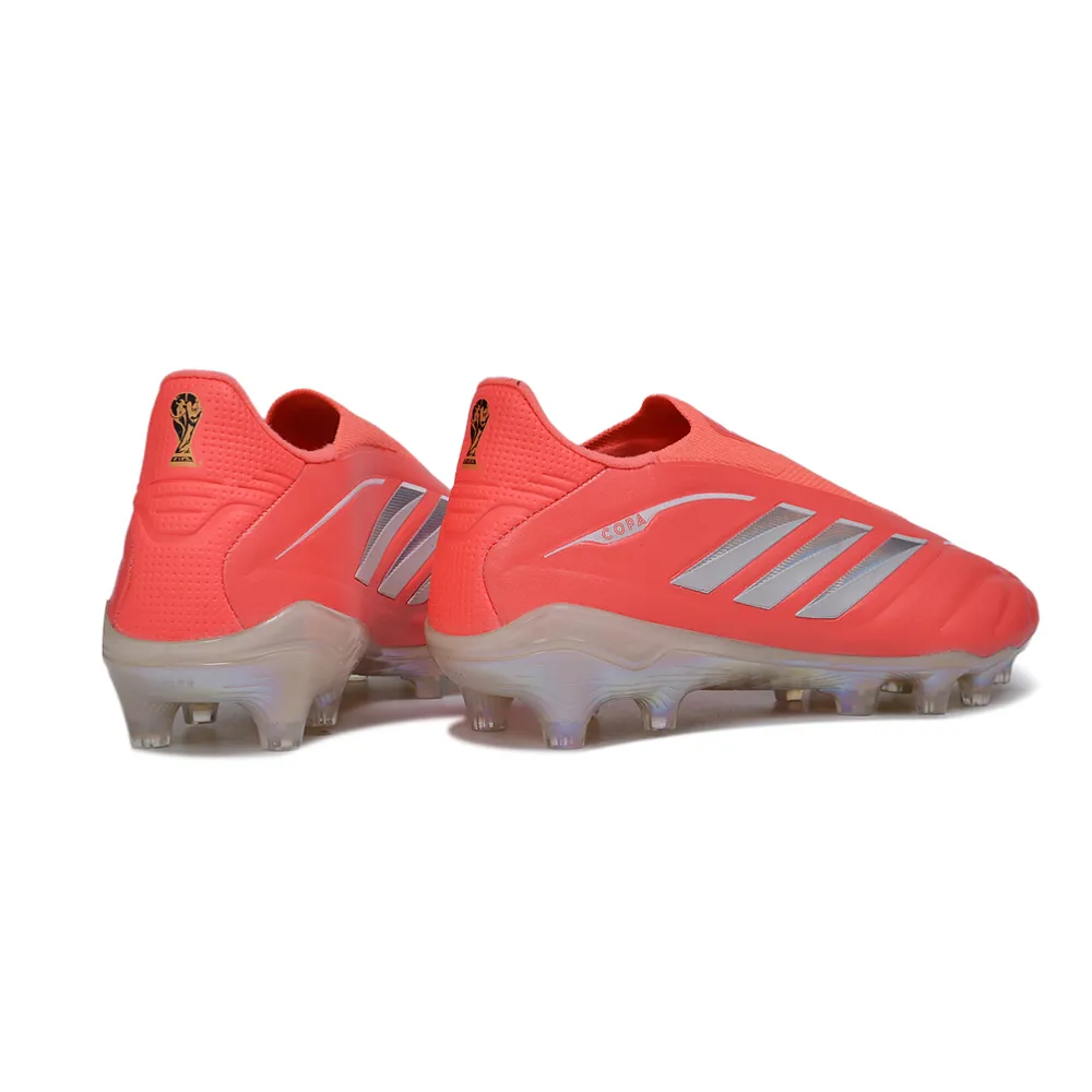 Chuteira Campo Adidas Copa Pure 4 Laceless Elite FG Laranja e Branco