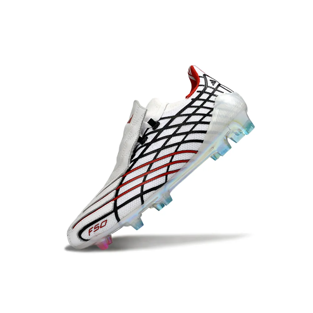 Chuteira Campo Adidas F50 Spider Remake Branco, Preto e Vermelho