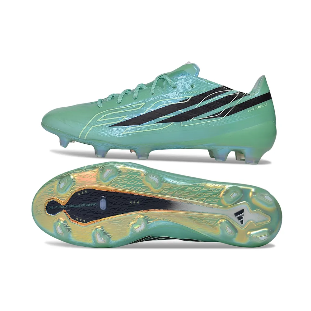 Chuteira Campo Adidas F50 Hyperfast FG Verde e Preto