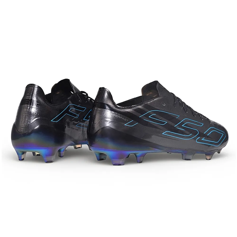 Chuteira Campo Adidas F50 Hyperfast FG Preto e Azul