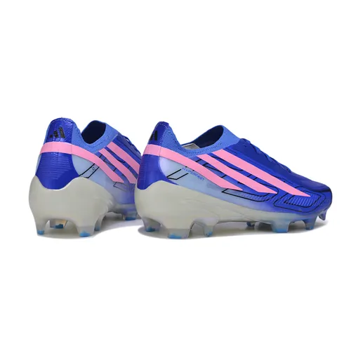 Chuteira Campo Adidas F50 Hyperfast FG LL Azul e Rosa