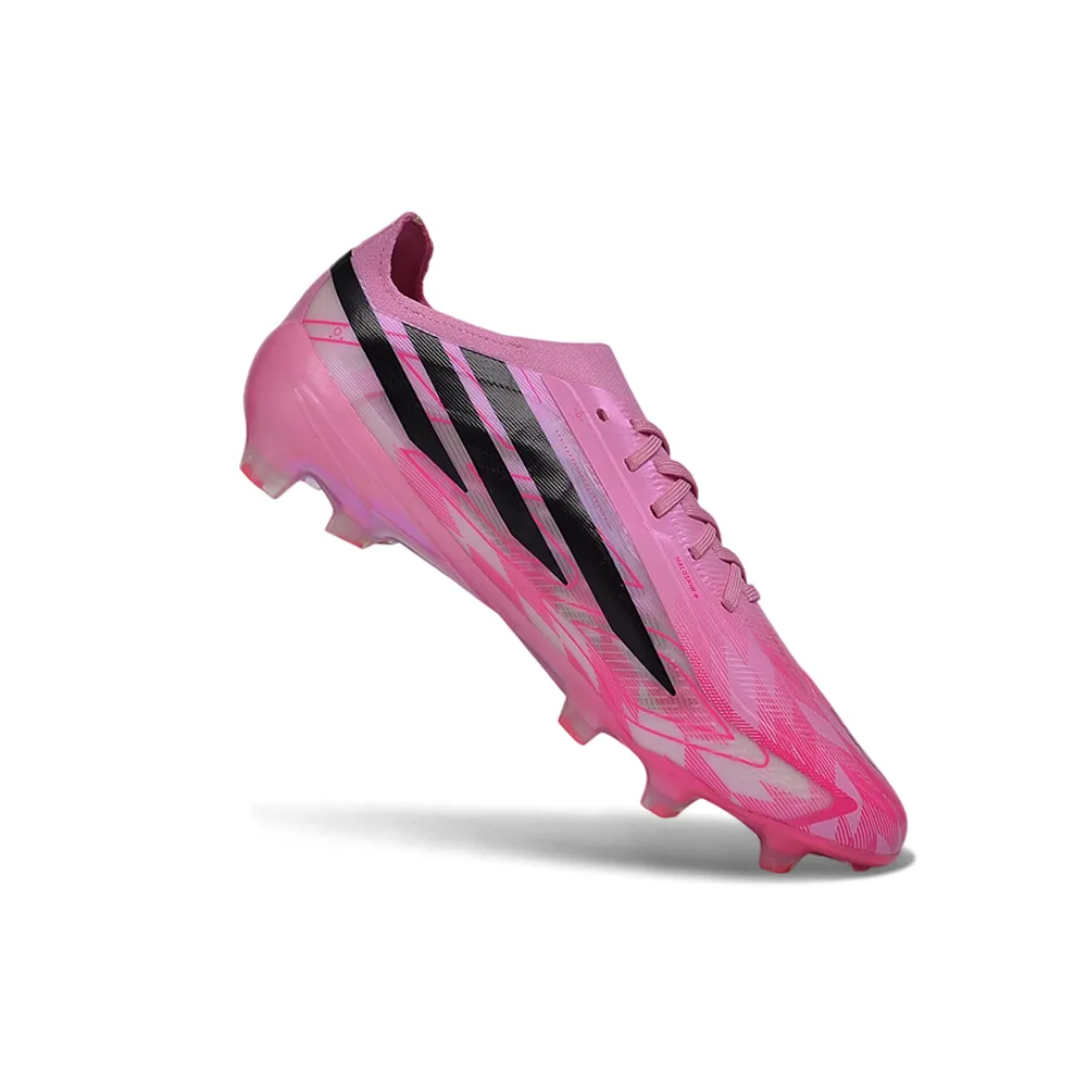 Chuteira Campo Adidas F50 Hyperfast FG LL Rosa e Preto
