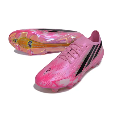 Chuteira Campo Adidas F50 Hyperfast FG LL Rosa e Preto