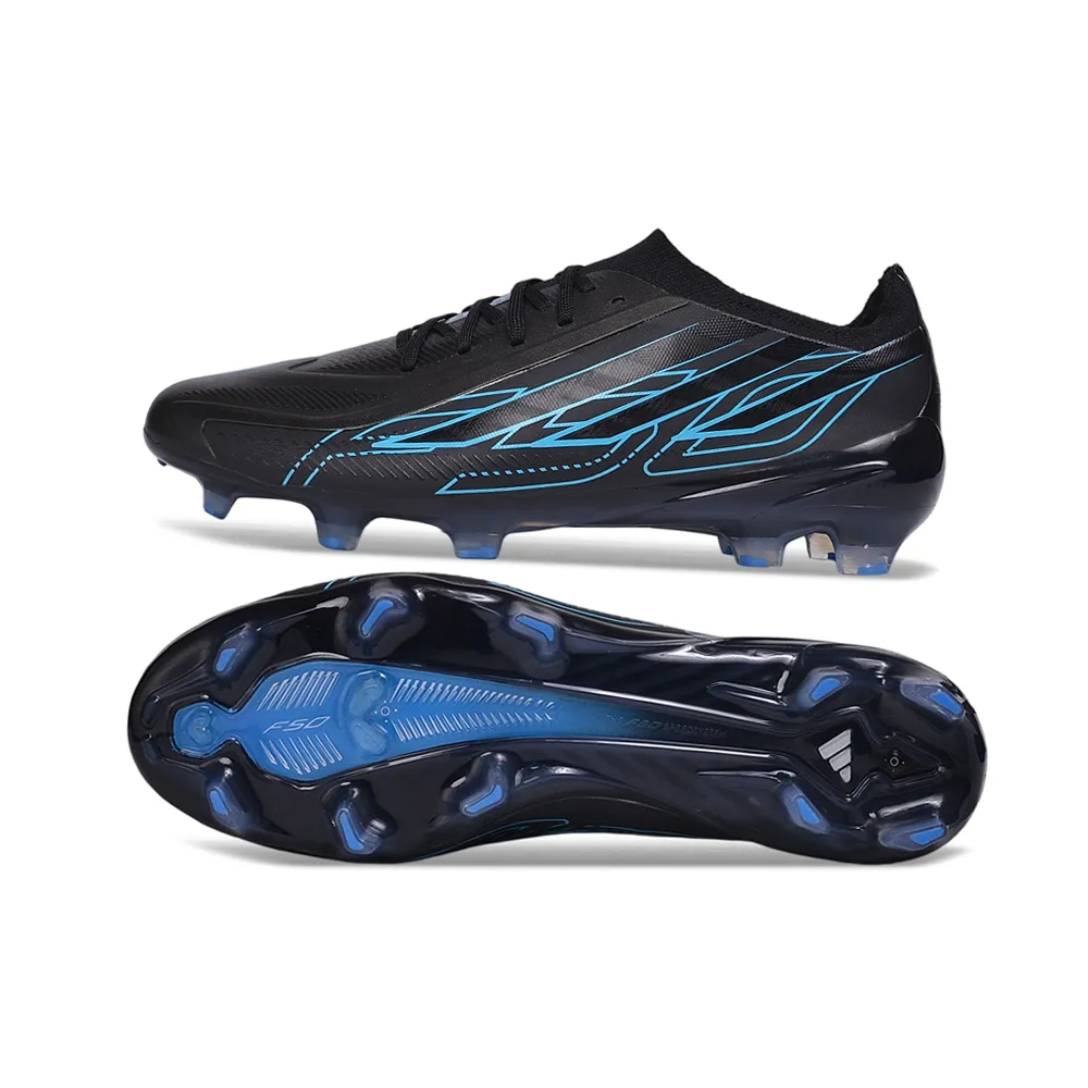Chuteira Campo Adidas F50 Hyperfast FG LL Preto e Azul
