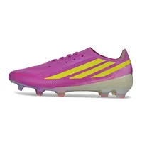 Chuteira Campo Adidas F50 Hyperfast FG LL Rosa e Amarelo - imagem 1