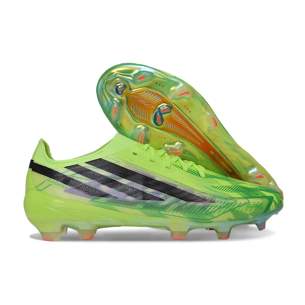 Chuteira Campo Adidas F50 Hyperfast FG LL Verde e Preto
