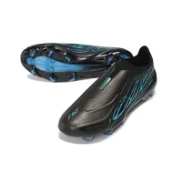 Chuteira Campo Adidas F50 Hyperfast LL FG Preto e Azul - imagem 4