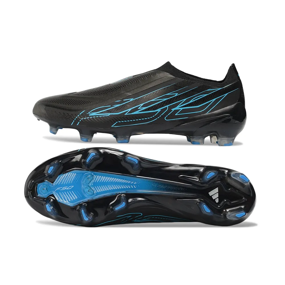 Chuteira Campo Adidas F50 Hyperfast LL FG Preto e Azul