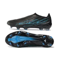 Chuteira Campo Adidas F50 Hyperfast LL FG Preto e Azul - imagem 5
