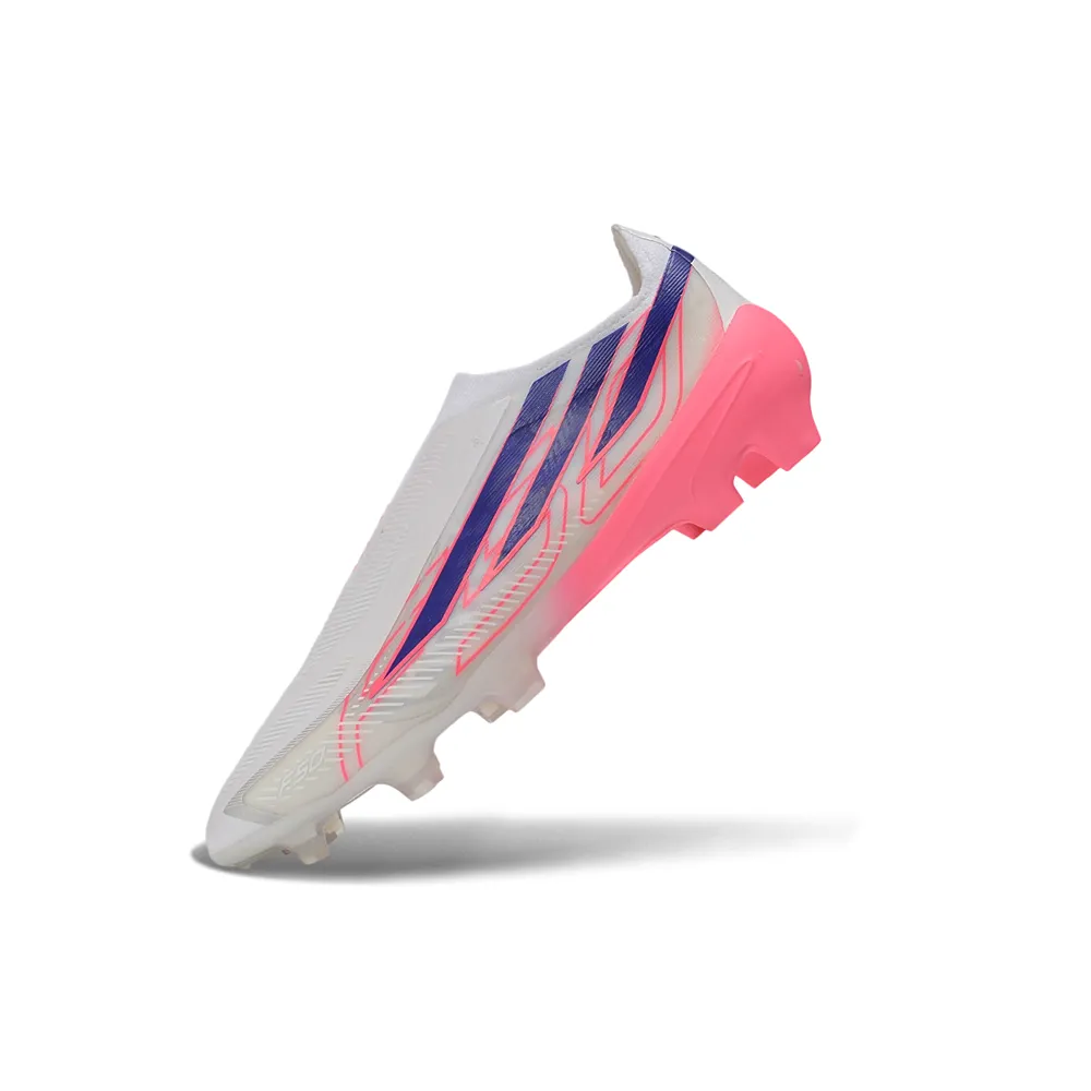Chuteira Campo Adidas F50 Hyperfast LL FG Branco, Azul e Rosa