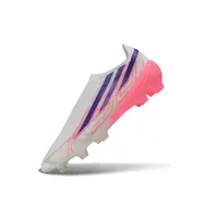Chuteira Campo Adidas F50 Hyperfast LL FG Branco, Azul e Rosa - imagem 4