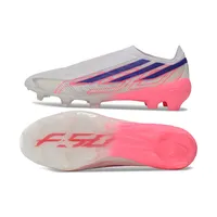 Chuteira Campo Adidas F50 Hyperfast LL FG Branco, Azul e Rosa - imagem 2