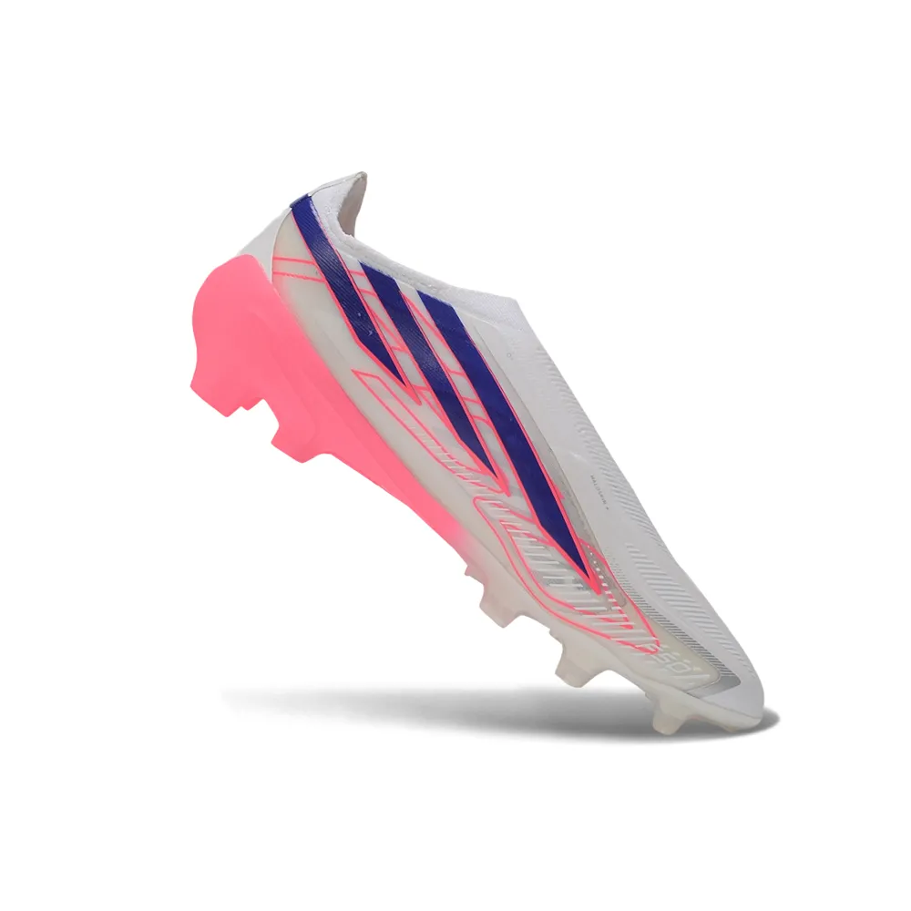 Chuteira Campo Adidas F50 Hyperfast LL FG Branco, Azul e Rosa