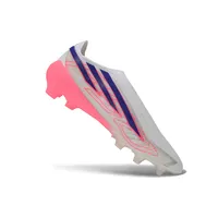 Chuteira Campo Adidas F50 Hyperfast LL FG Branco, Azul e Rosa - imagem 6
