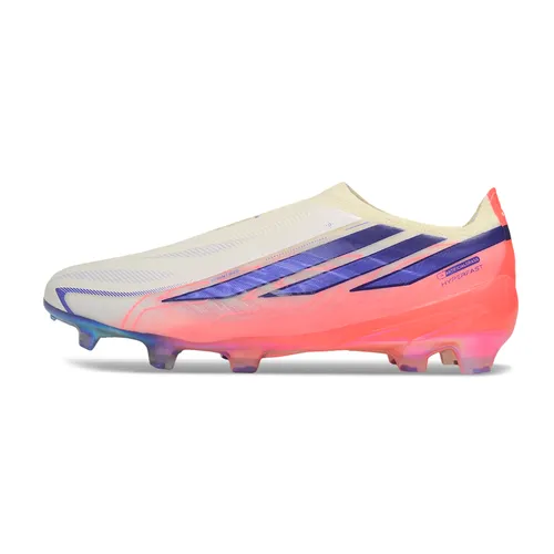 Chuteira Campo Adidas F50 Hyperfast LL FG Branco, Azul e Rosa