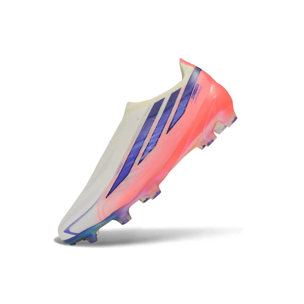 Chuteira Campo Adidas F50 Hyperfast LL FG Branco, Azul e Rosa