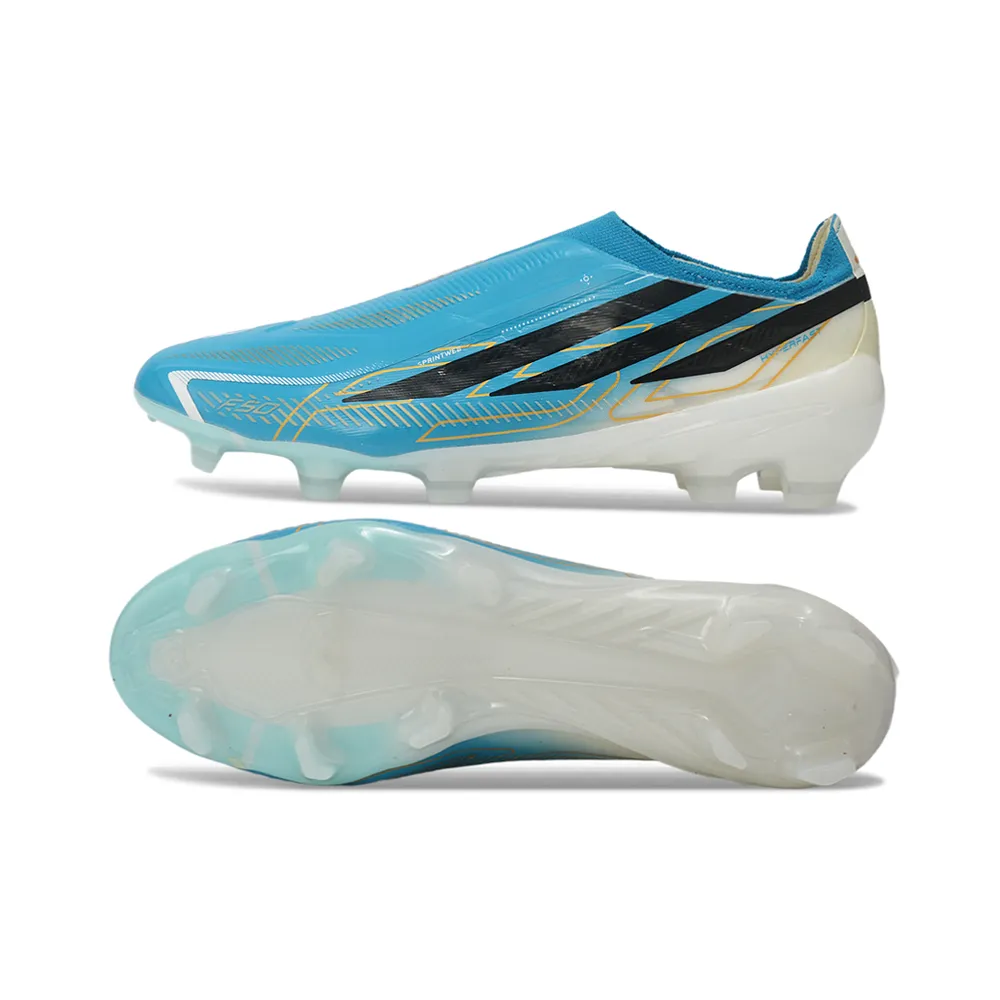 Chuteira Campo Adidas F50 Hyperfast LL FG Azul, Branco e Preto