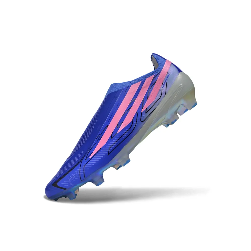 Chuteira Campo Adidas F50 Hyperfast LL FG Azul e Rosa