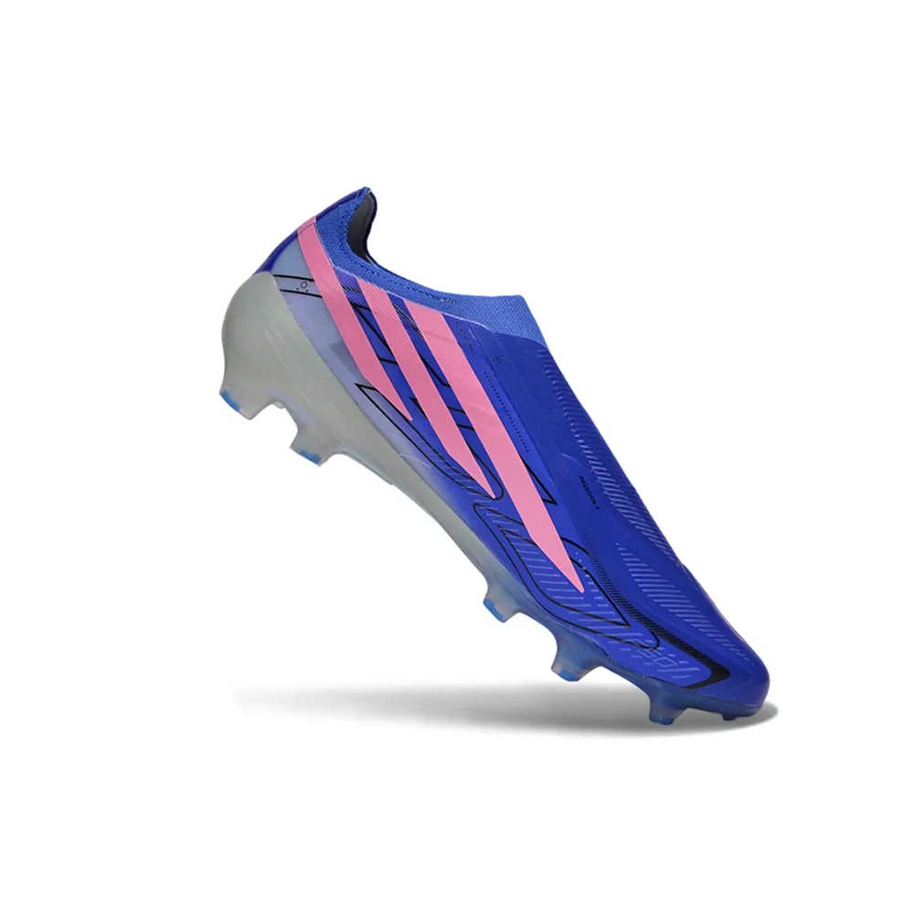 Chuteira Campo Adidas F50 Hyperfast LL FG Azul e Rosa