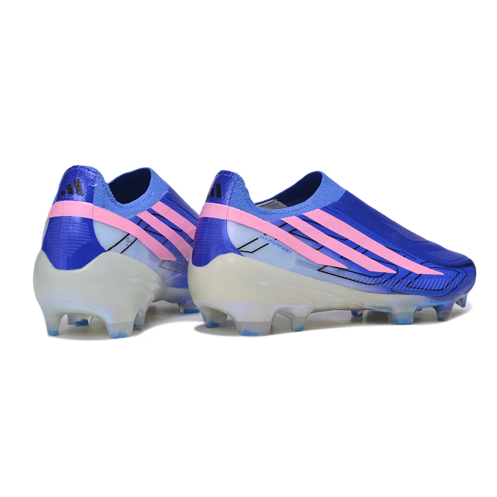 Chuteira Campo Adidas F50 Hyperfast LL FG Azul e Rosa