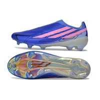 Chuteira Campo Adidas F50 Hyperfast LL FG Azul e Rosa - imagem 6