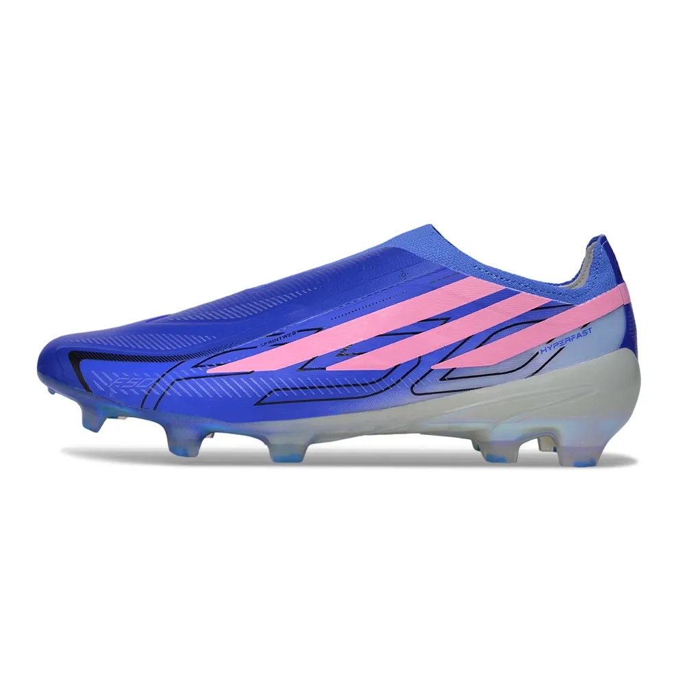 Chuteira Campo Adidas F50 Hyperfast LL FG Azul e Rosa