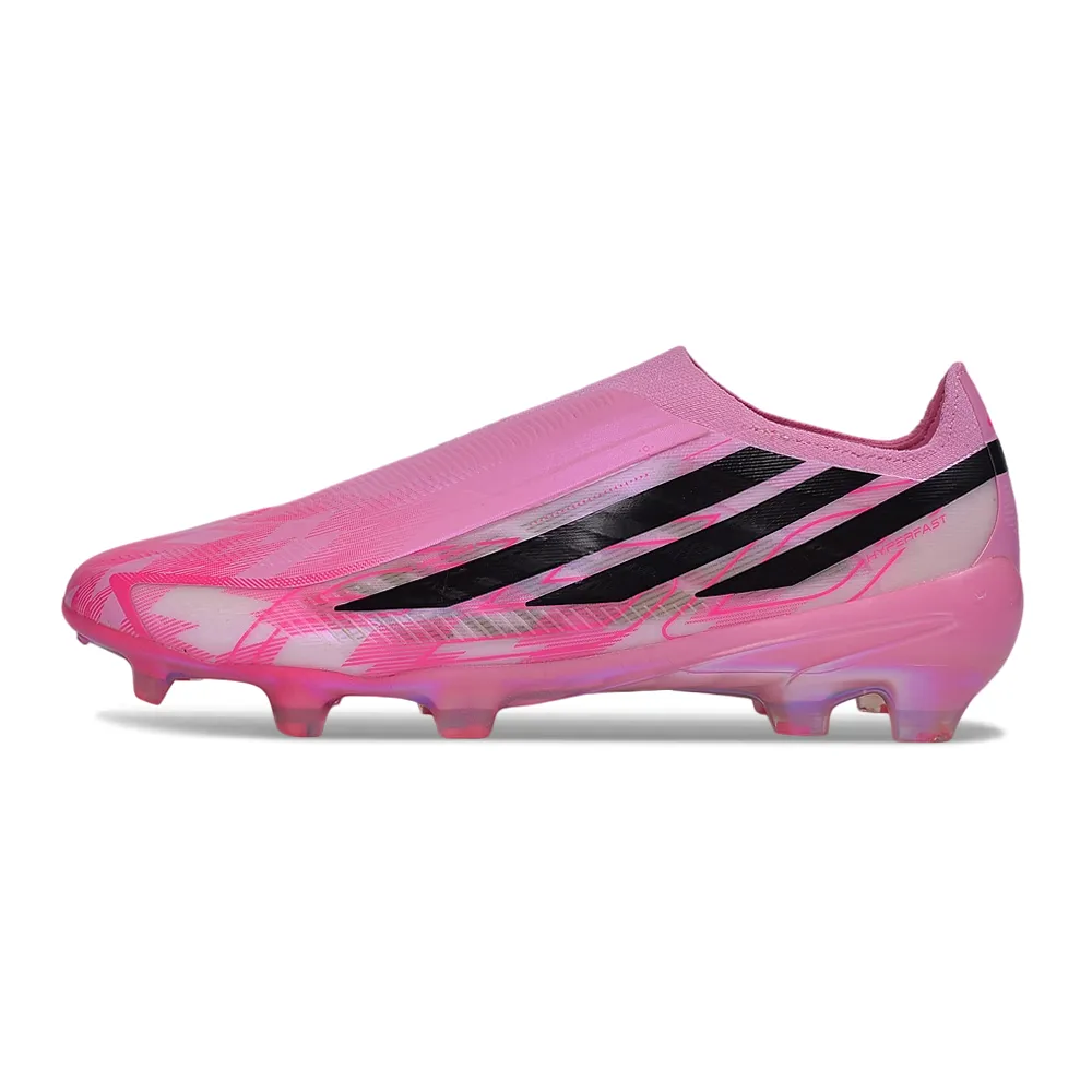 Chuteira Campo Adidas F50 Hyperfast LL FG Rosa e Preto