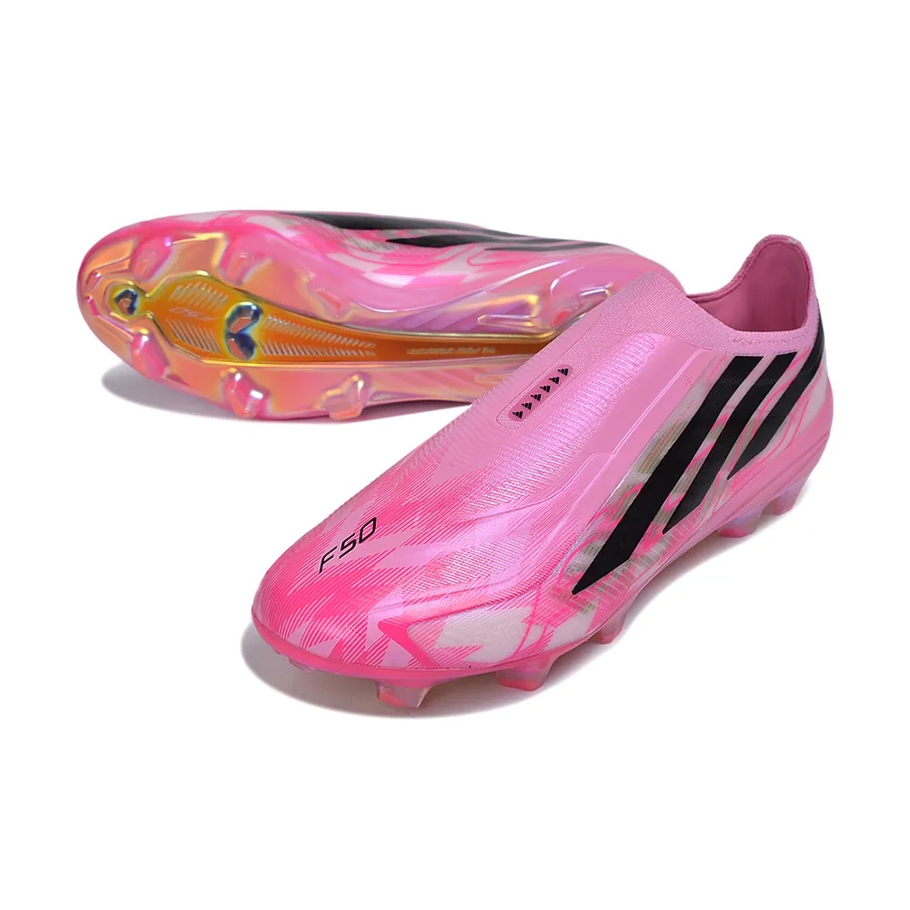 Chuteira Campo Adidas F50 Hyperfast LL FG Rosa e Preto