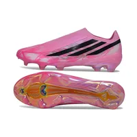 Chuteira Campo Adidas F50 Hyperfast LL FG Rosa e Preto - imagem 3