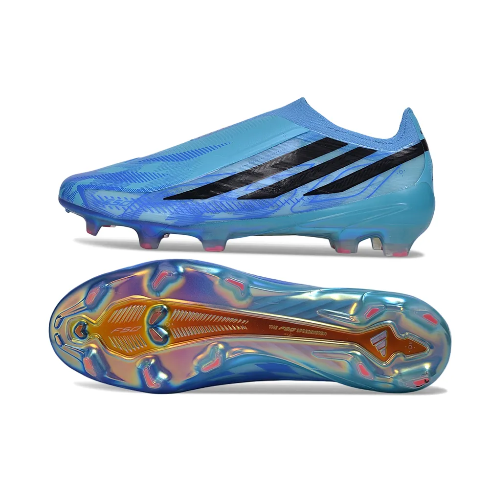 Chuteira Campo Adidas F50 Hyperfast LL FG Azul e Preto
