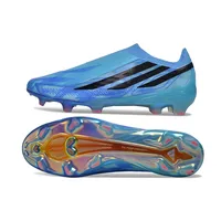 Chuteira Campo Adidas F50 Hyperfast LL FG Azul e Preto - imagem 5
