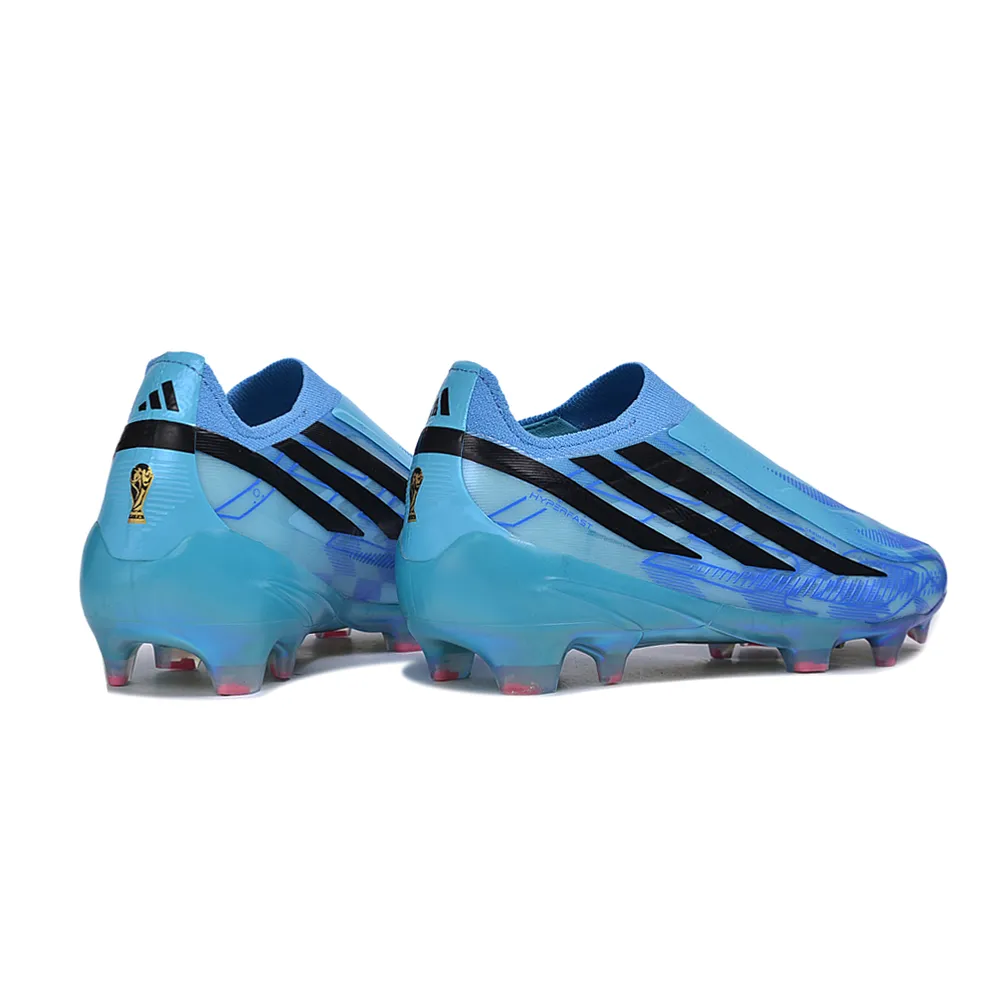 Chuteira Campo Adidas F50 Hyperfast LL FG Azul e Preto