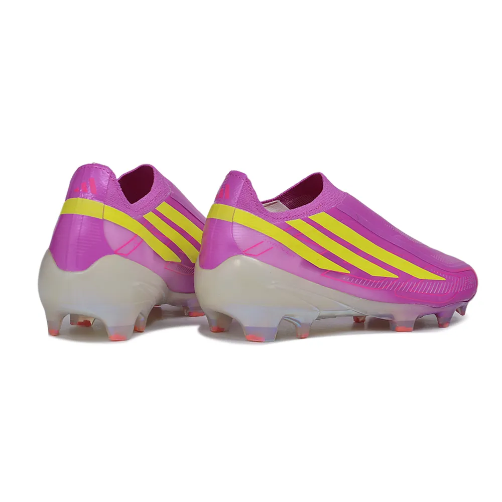 Chuteira Campo Adidas F50 Hyperfast LL FG Roxo e Amarelo