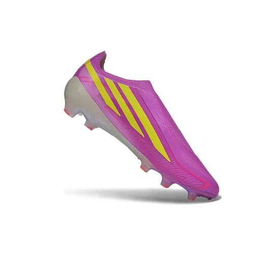 Chuteira Campo Adidas F50 Hyperfast LL FG Roxo e Amarelo