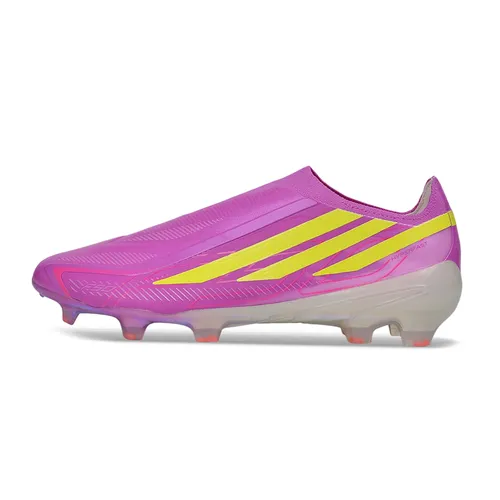 Chuteira Campo Adidas F50 Hyperfast LL FG Roxo e Amarelo