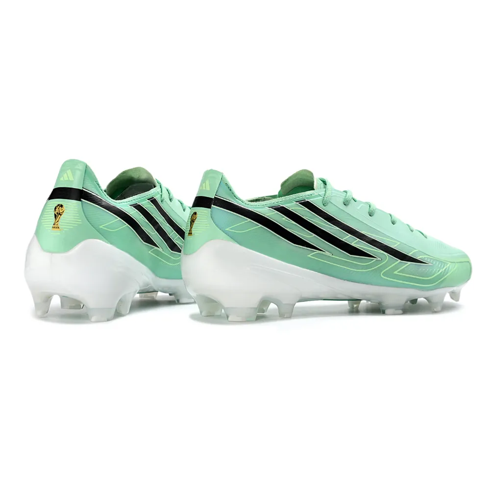 Chuteira Campo Adidas F50 Hyperfast FG LL Verde, Preto e Branco