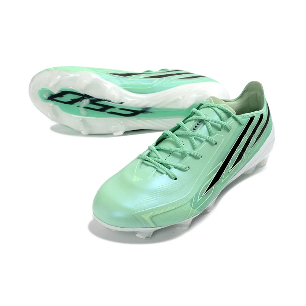 Chuteira Campo Adidas F50 Hyperfast FG LL Verde, Preto e Branco