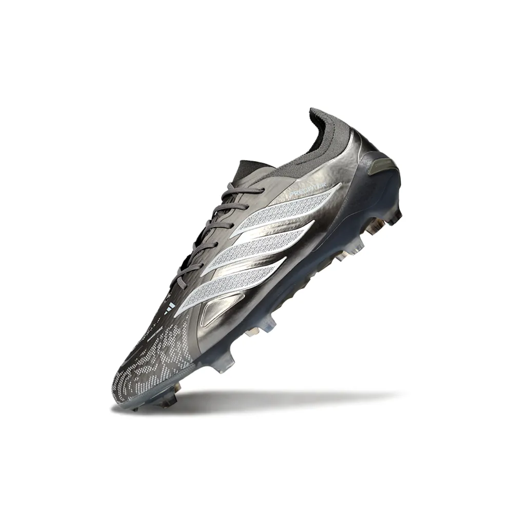 Chuteira Campo Adidas Predator 26 Elite FG Prata