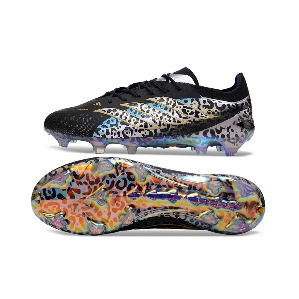 Chuteira Campo Adidas Predator 26 Elite FG Preto e Prata