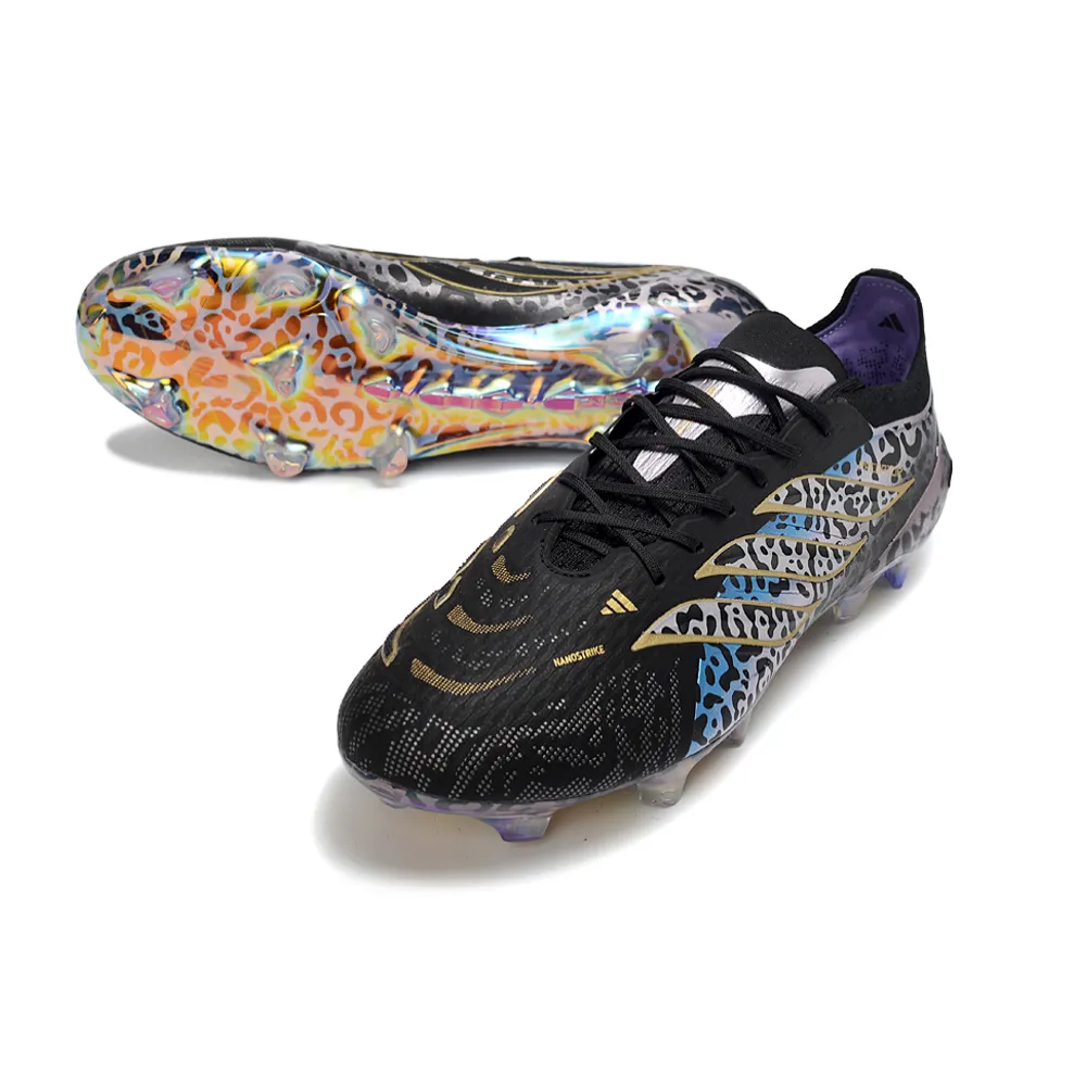 Chuteira Campo Adidas Predator 26 Elite FG Preto e Prata