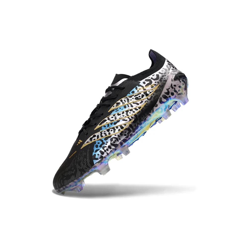 Chuteira Campo Adidas Predator 26 Elite FG Preto e Prata