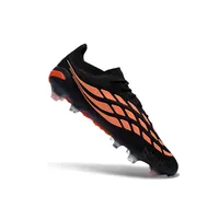Chuteira Campo Adidas Predator 26 Elite FG Preto e Laranja - imagem 4