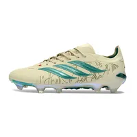 Chuteira Campo Adidas Predator 26 Elite FG Bege e Verde - imagem 1