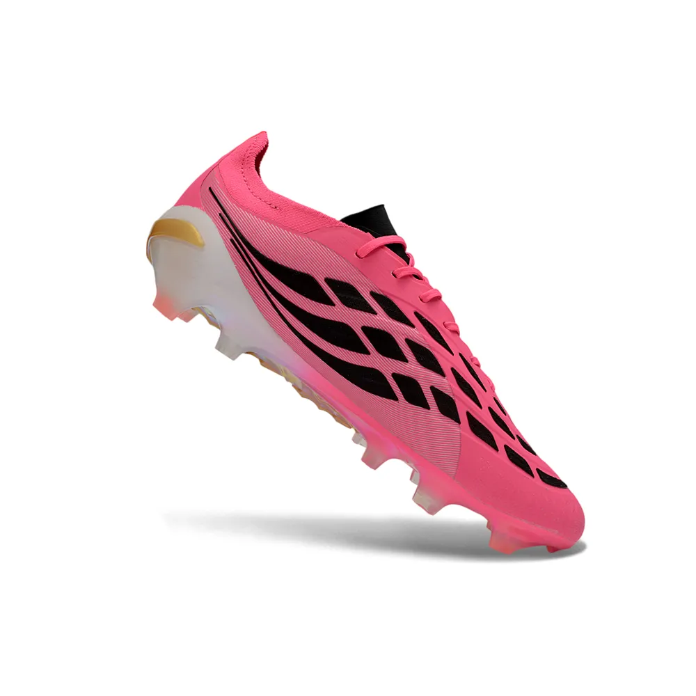 Chuteira Campo Adidas Predator 26 Elite FG Rosa e Preto